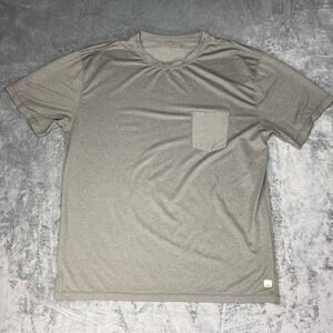 Vuori Shirt Mens 2XL Green Tradewind Performance Pocket Tee Lightweight Gym Vent